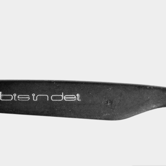 Japanese Bisindei Unisex Black Matt Square Eyeglasses Frames - Picture 10 of 11